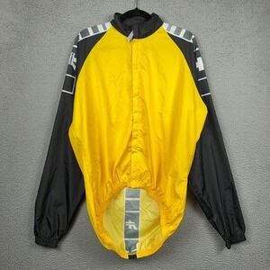 Assos Jacket Adult 4 Yellow Black Cycling Racing‎ Long Sleeve Windbreaker Vented